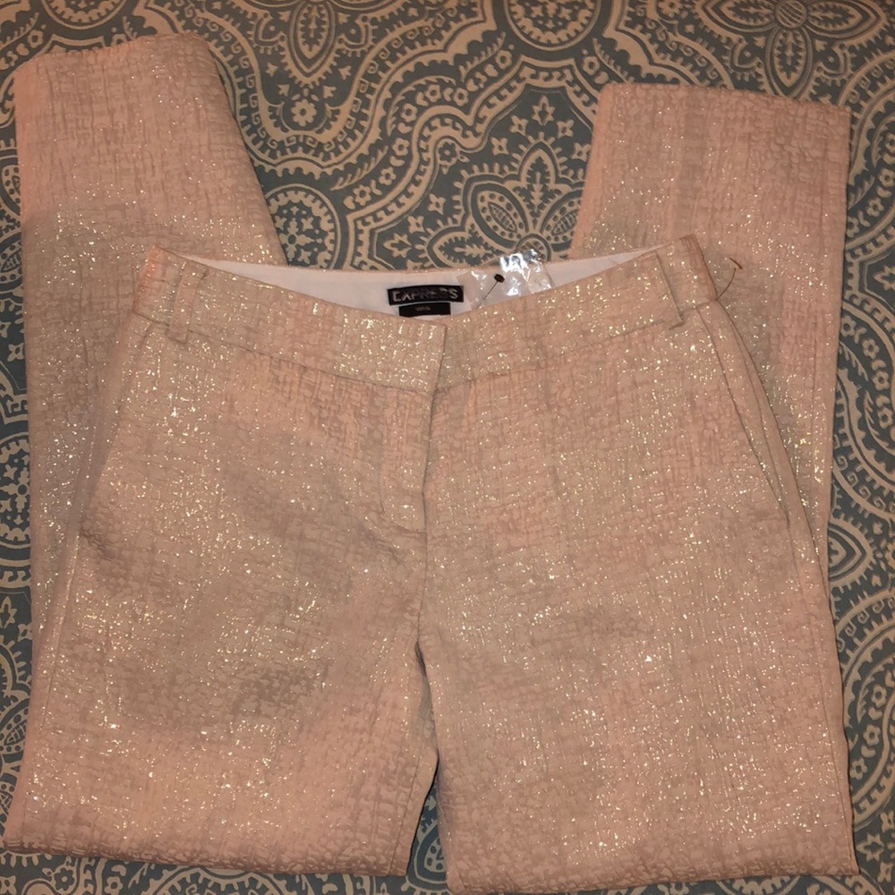 Beige shimmer pants